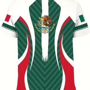 Green and Red Graphic T-Shirt